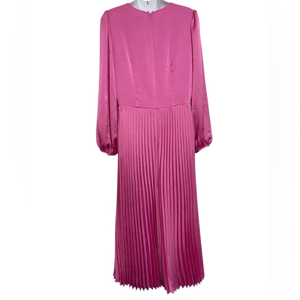 Ann Taylor Pleated V Neck Dress - Picture 3 of 15